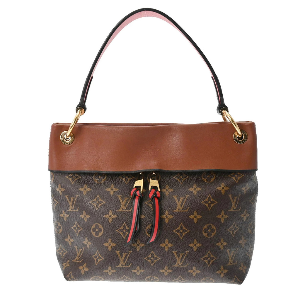 LOUIS VUITTON Monogram Tuileries Besace Brown Camel Brown Tan Canvas Bag